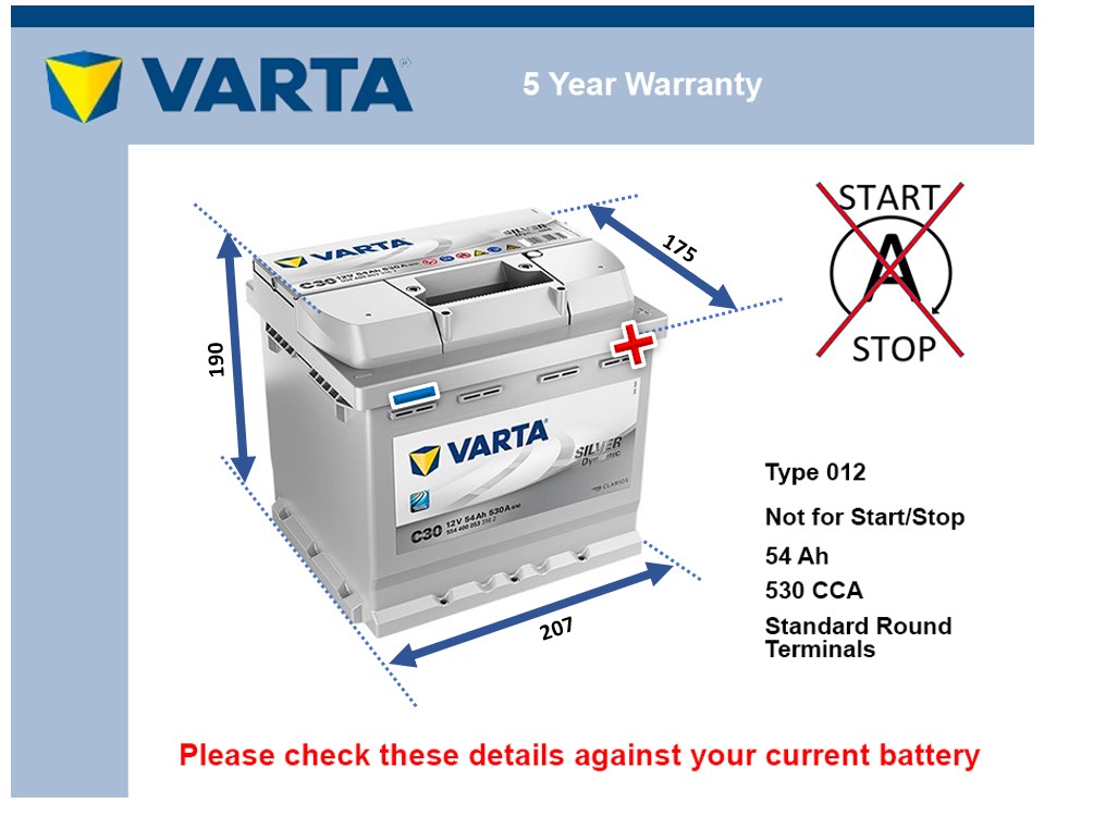 Varta C30 Car Battery