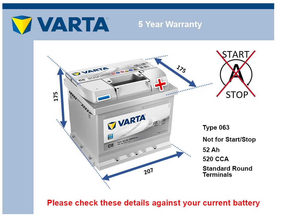 Varta C6 Car Battery