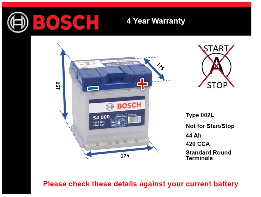 Bosch S4000 Car Battery