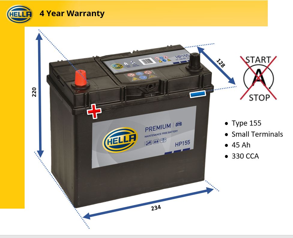 Hella HP155 Car Battery