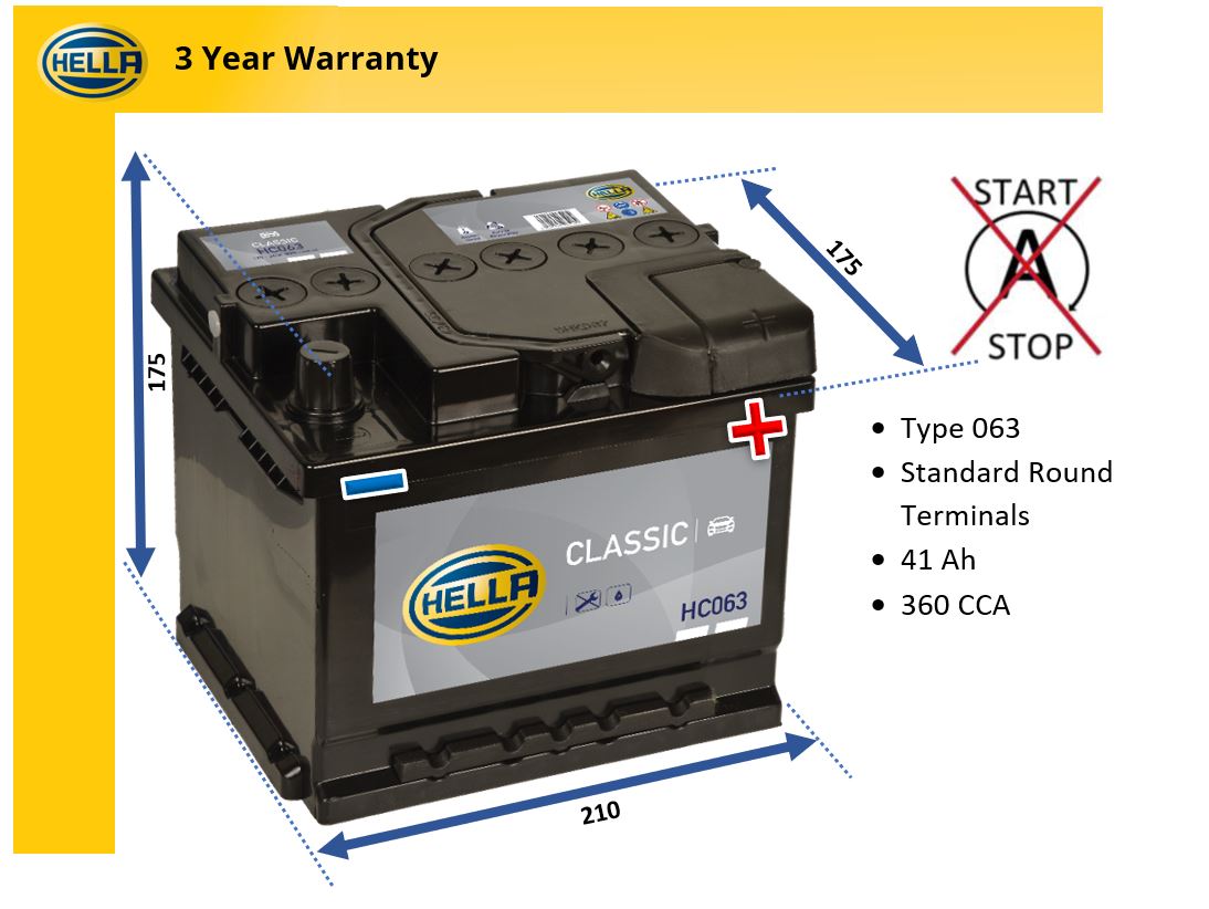 Hella HC063 Car Battery