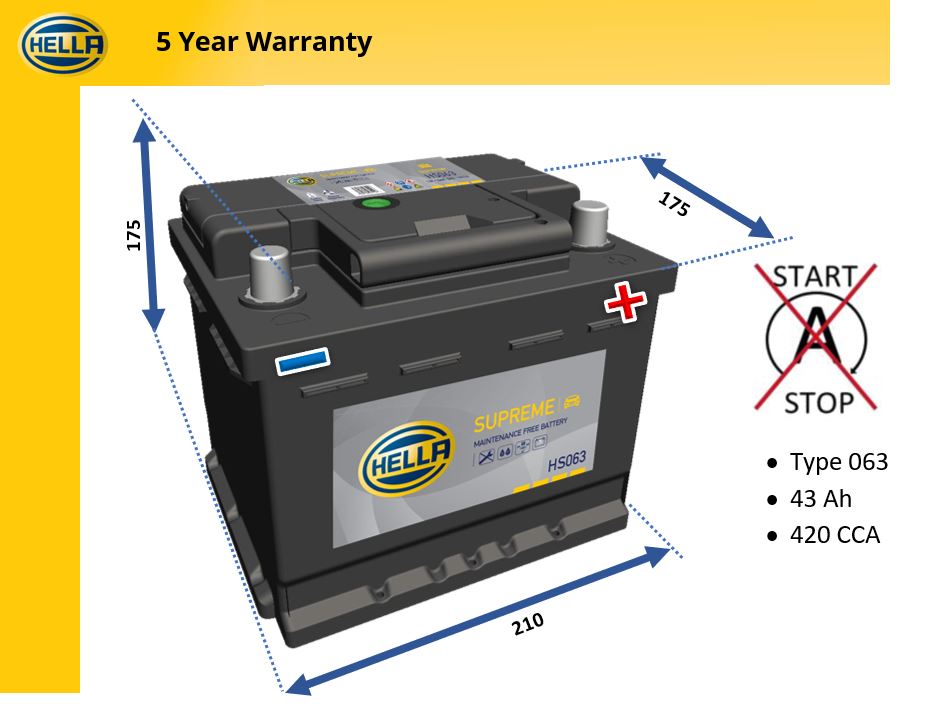 Hella HS063 Car Battery