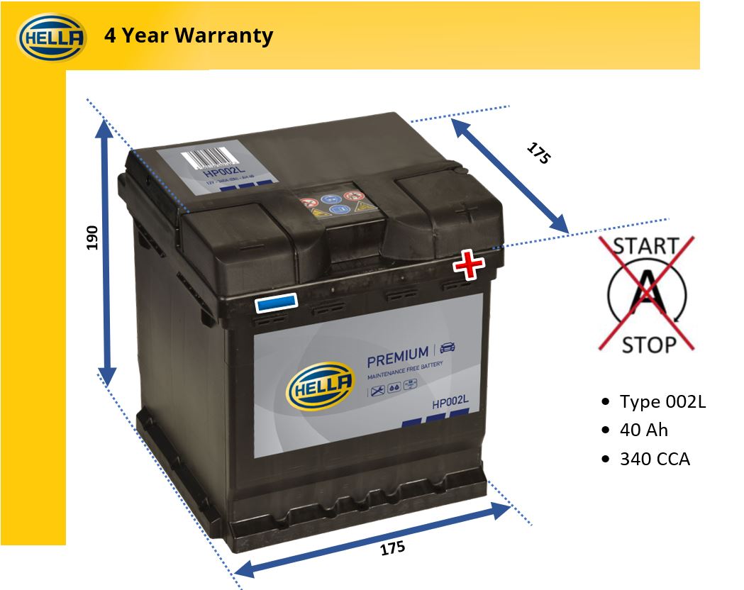 Hella HP002L Car Battery