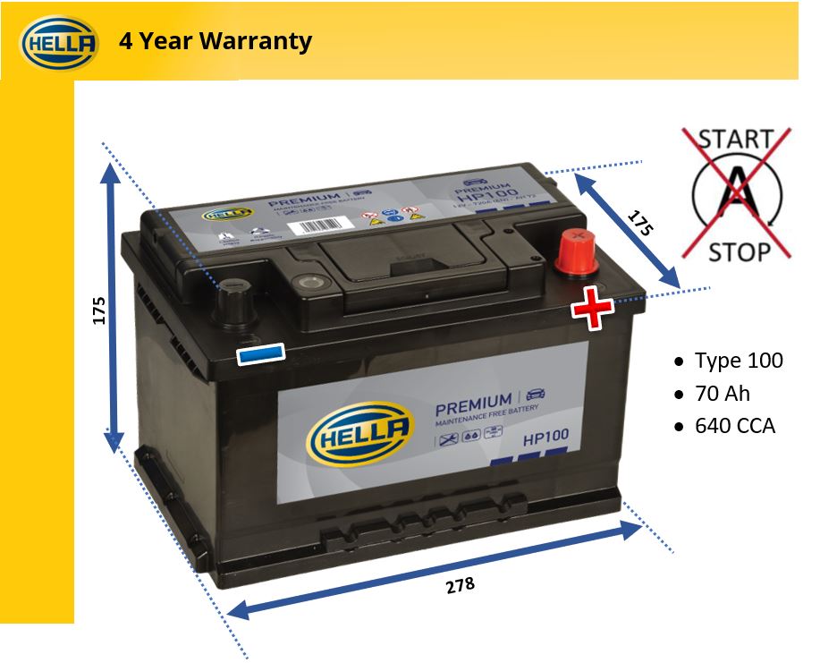 Hella HP100 Car Battery