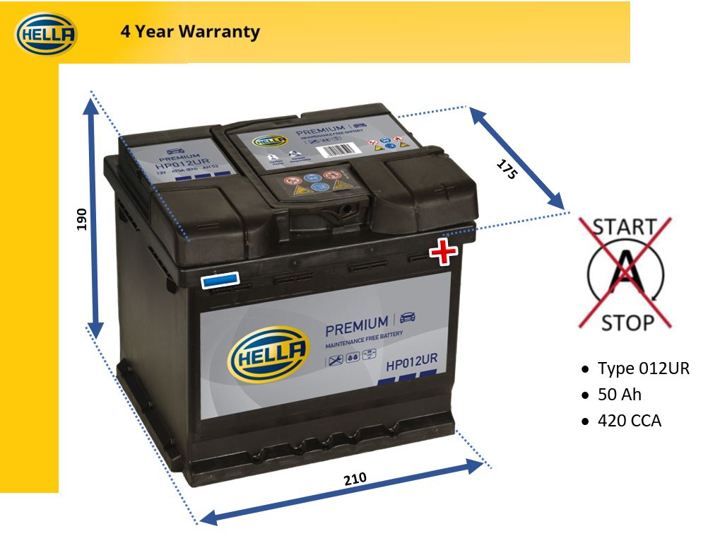 Hella HP012UR Car Battery