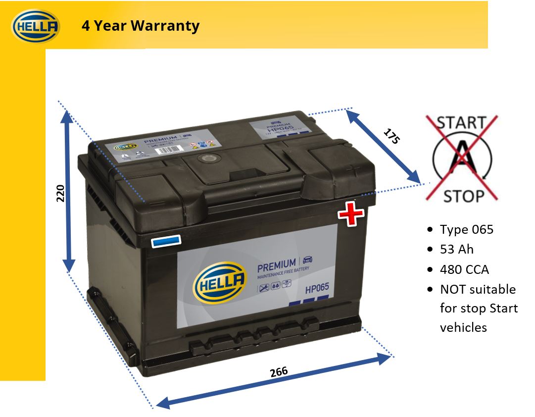 Hella HP065 Car Battery