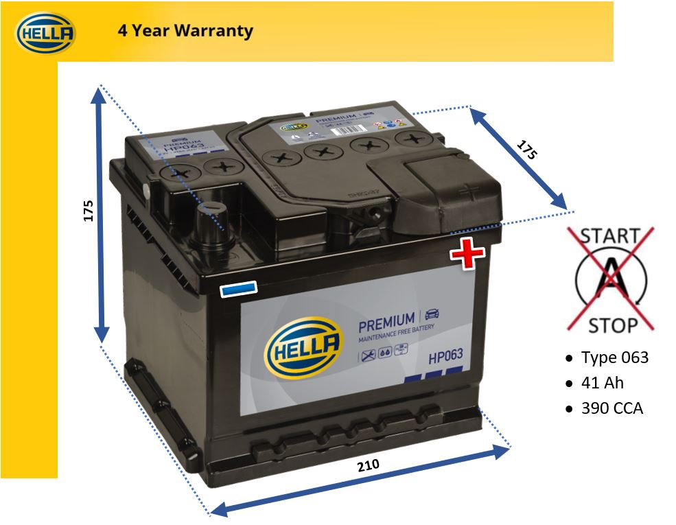 Hella HP063 Car Battery