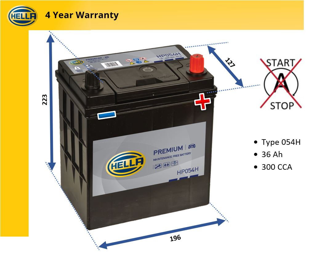 Hella HP054H Car Battery