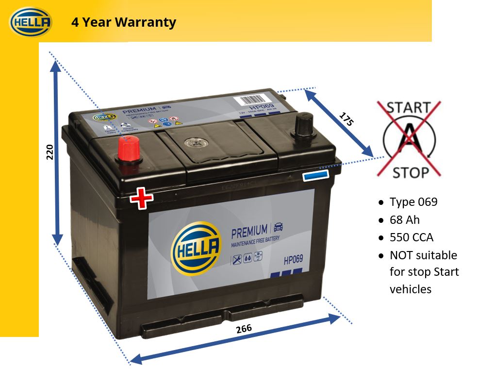 Hella HP069 Car Battery