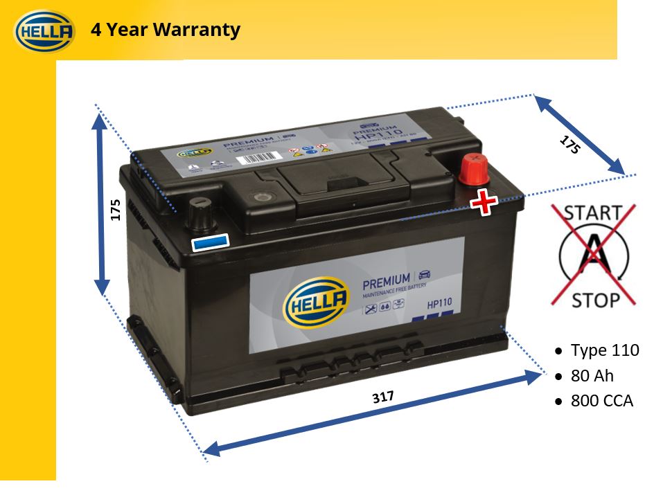 Hella HP110 Car Battery