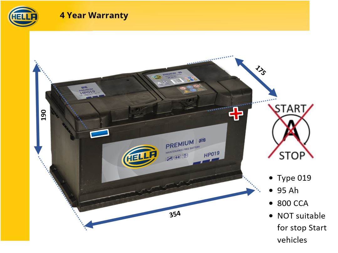 Hella HP019 Car Battery