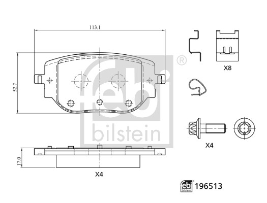 Febi 196513 Brake Pads Set