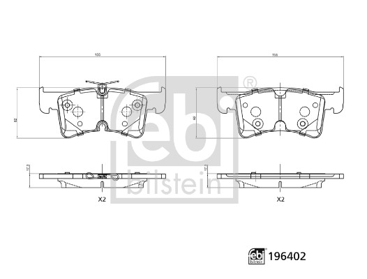 Febi 196402 Brake Pads Set