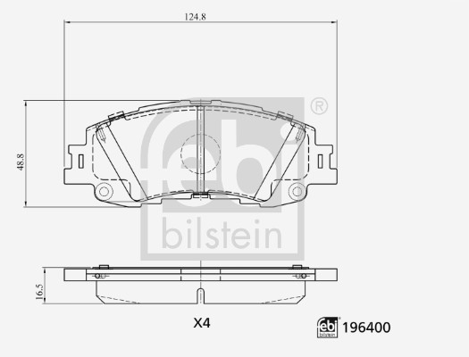 Febi 196400 Brake Pads Set