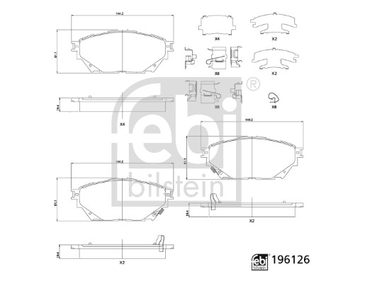 Febi 196126 Brake Pads Set