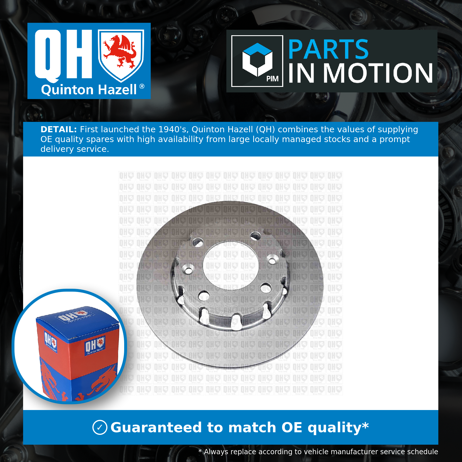 Quinton Hazell 2x Brake Discs Pair Solid Rear BDC6242 [PM2388822]