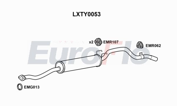 EuroFlo LXTY0053 Silencer Insert, rear muffler