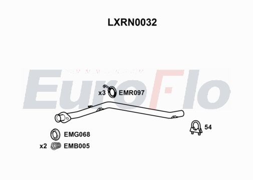 EuroFlo LXRN0032 Silencer Insert, rear muffler