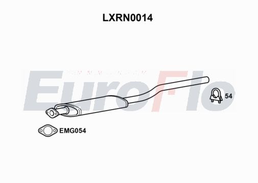EuroFlo LXRN0014 Silencer Insert, rear muffler