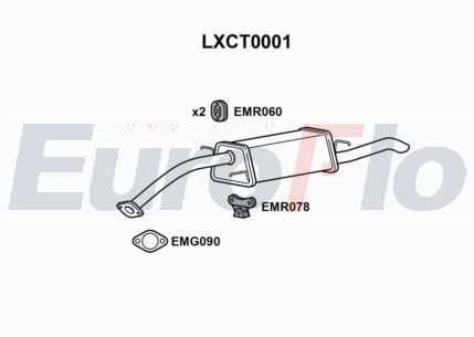 EuroFlo LXCT0001 Silencer Insert, rear muffler
