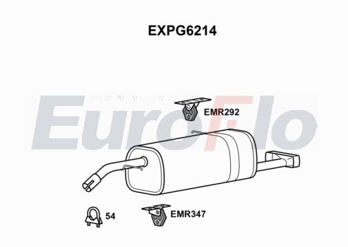 EuroFlo EXPG6214 Silencer Insert, rear muffler