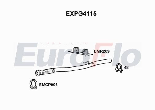 EuroFlo EXPG4115 Silencer Insert, rear muffler