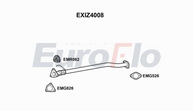 EuroFlo EXIZ4008 Silencer Insert, rear muffler