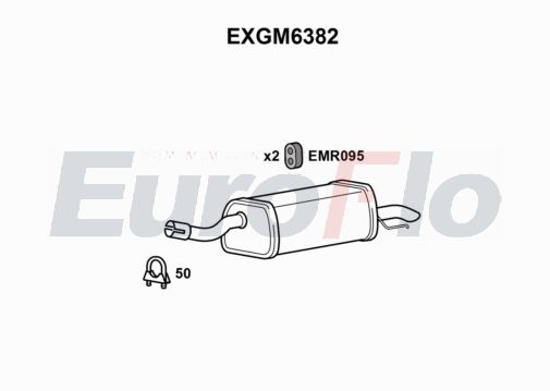 EuroFlo EXGM6382 Silencer Insert, rear muffler
