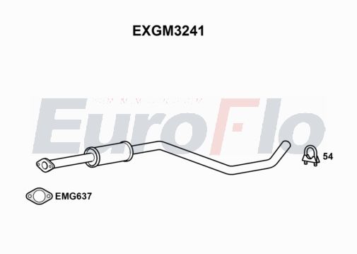 EuroFlo EXGM3241 Silencer Insert, rear muffler