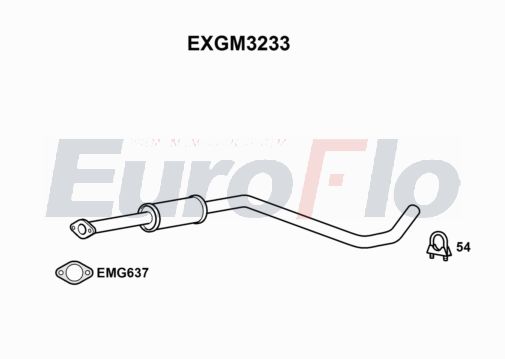 EuroFlo EXGM3233 Silencer Insert, rear muffler