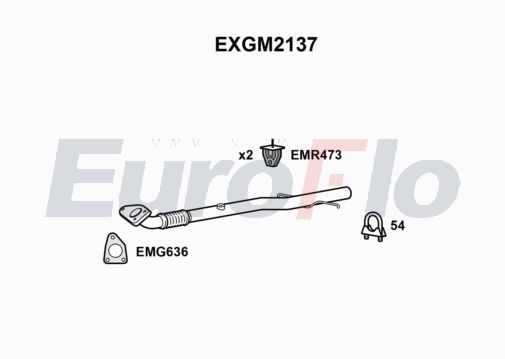 EuroFlo EXGM2137 Silencer Insert, rear muffler