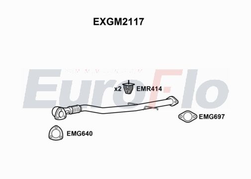 EuroFlo EXGM2117 Silencer Insert, rear muffler