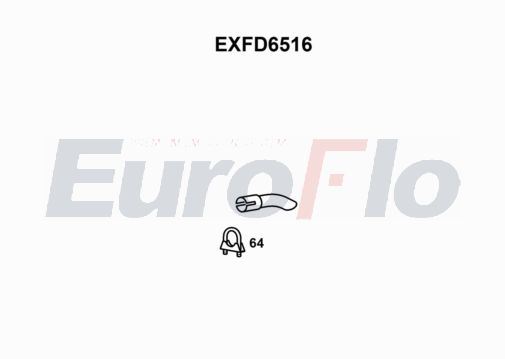 EuroFlo EXFD6516 Silencer Insert, rear muffler