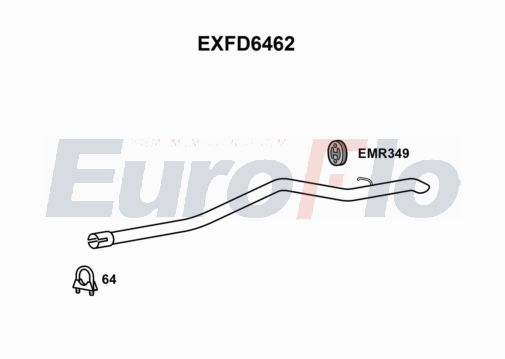 EuroFlo EXFD6462 Silencer Insert, rear muffler