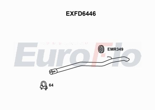 EuroFlo EXFD6446 Silencer Insert, rear muffler