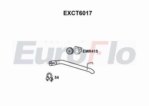 EuroFlo EXCT6017 Silencer Insert, rear muffler