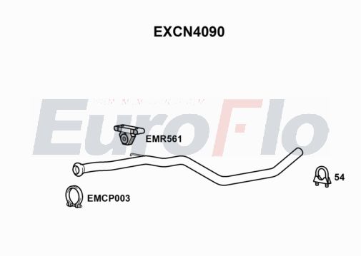 EuroFlo EXCN4090 Silencer Insert, rear muffler