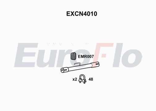 EuroFlo EXCN4010 Silencer Insert, rear muffler