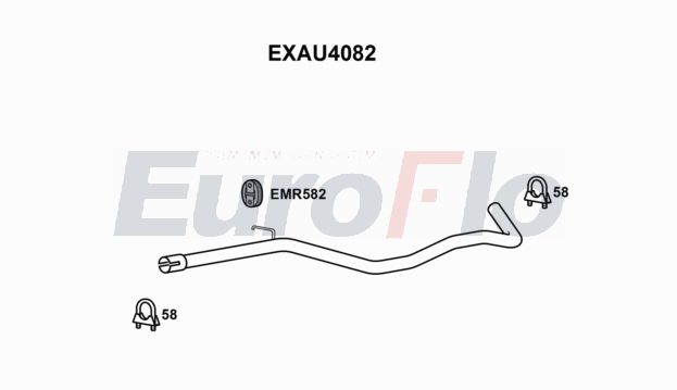 EuroFlo EXAU4082 Silencer Insert, rear muffler