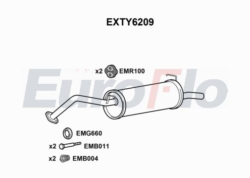EuroFlo EXTY6209 Exhaust Back / Rear Box
