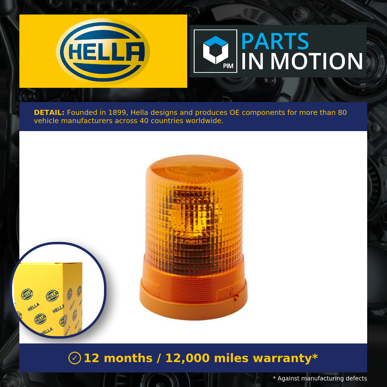 Hella Rotating Beacon 2RL004958-101 [PM886257]