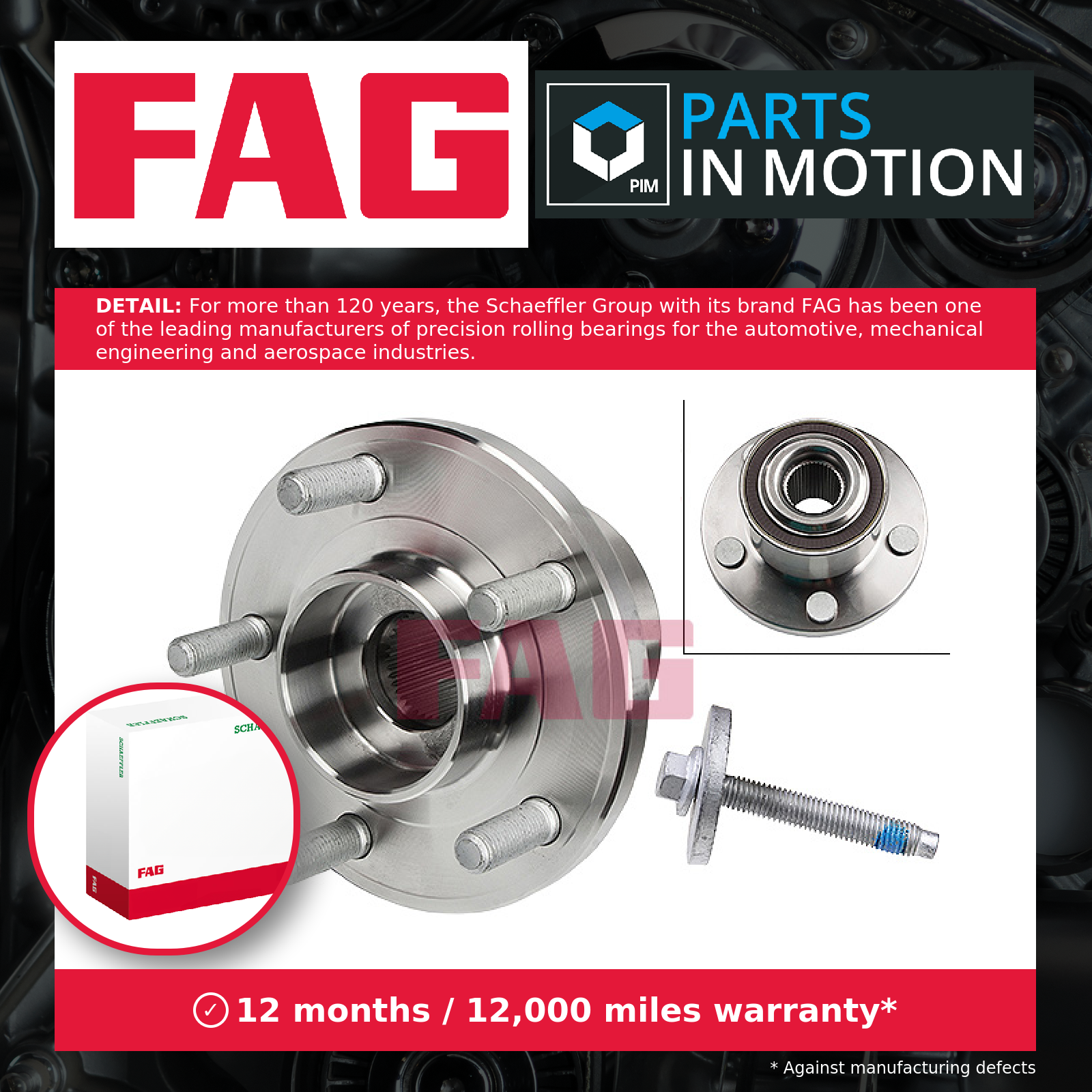 FAG Wheel Bearing Kit Front 713678840 [PM406601]