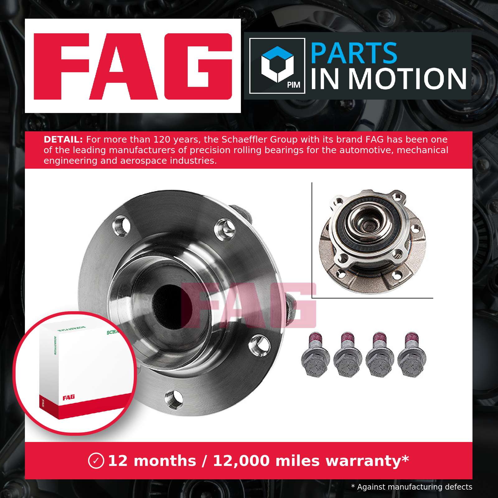 FAG Wheel Bearing Kit Front 713667070 [PM460208]