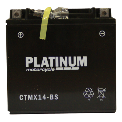 Platinum CTMX14-BS AGM Motorcycle Battery