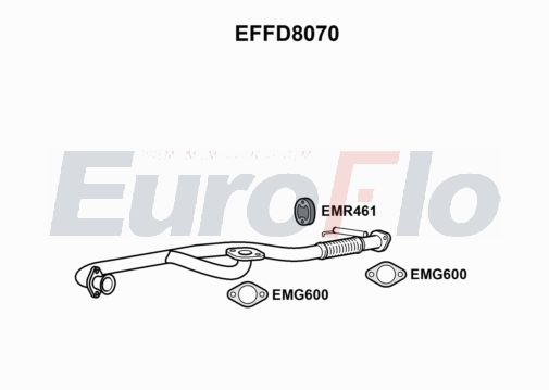 EuroFlo EFFD8070 Exhaust Pipe