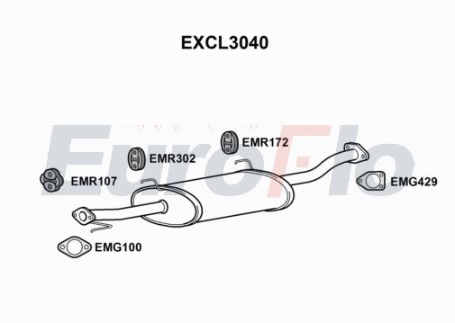 EuroFlo EXCL3040 Exhaust Centre Box
