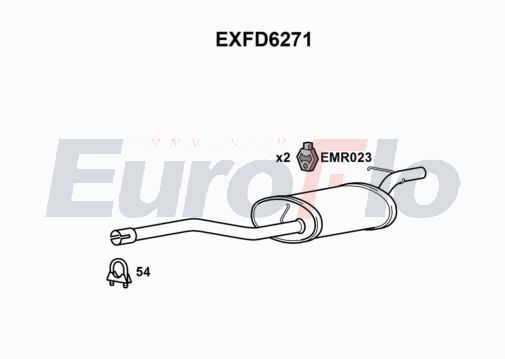 EuroFlo EXFD6271 Exhaust Back / Rear Box