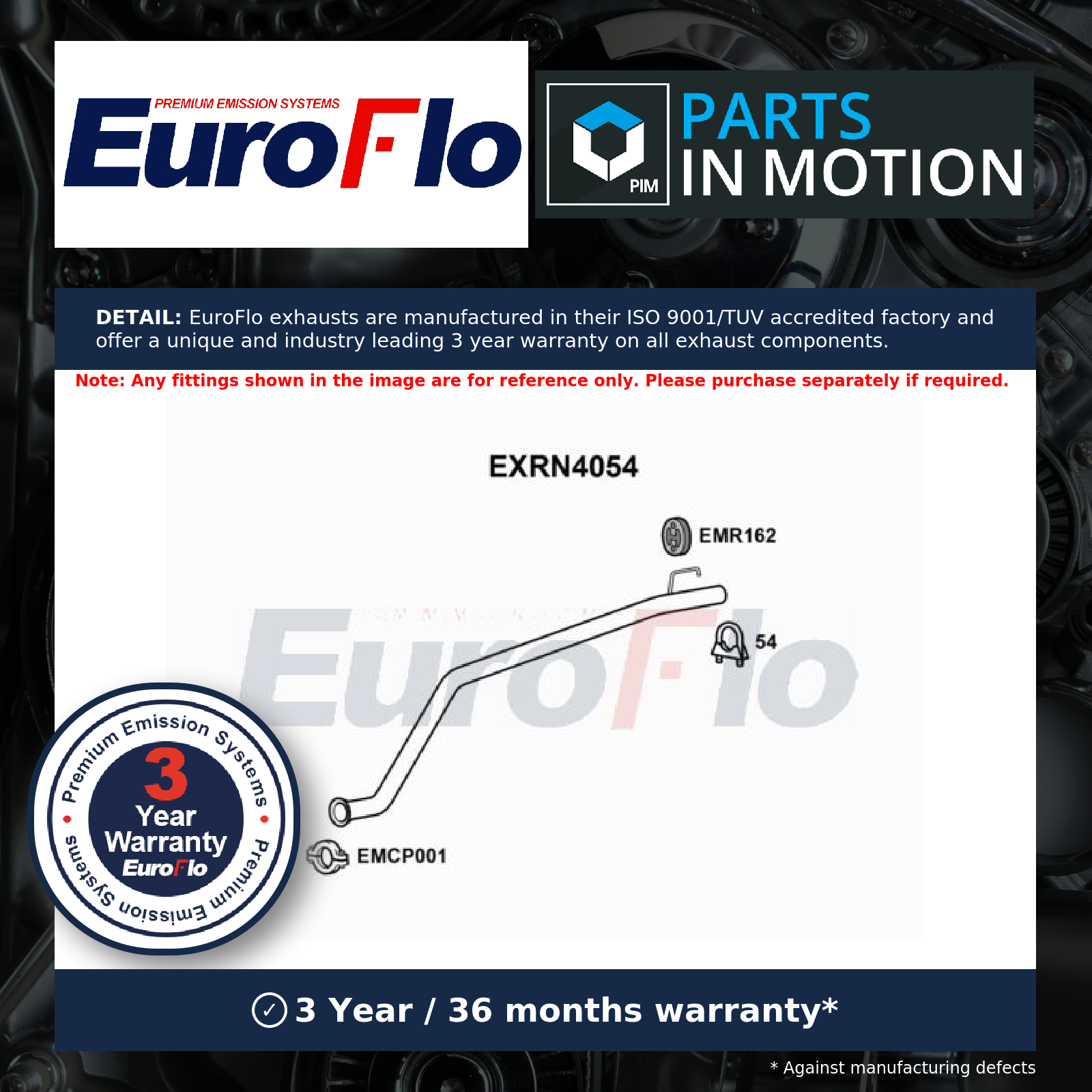 EuroFlo Exhaust Pipe Centre EXRN4054 [PM1700168]