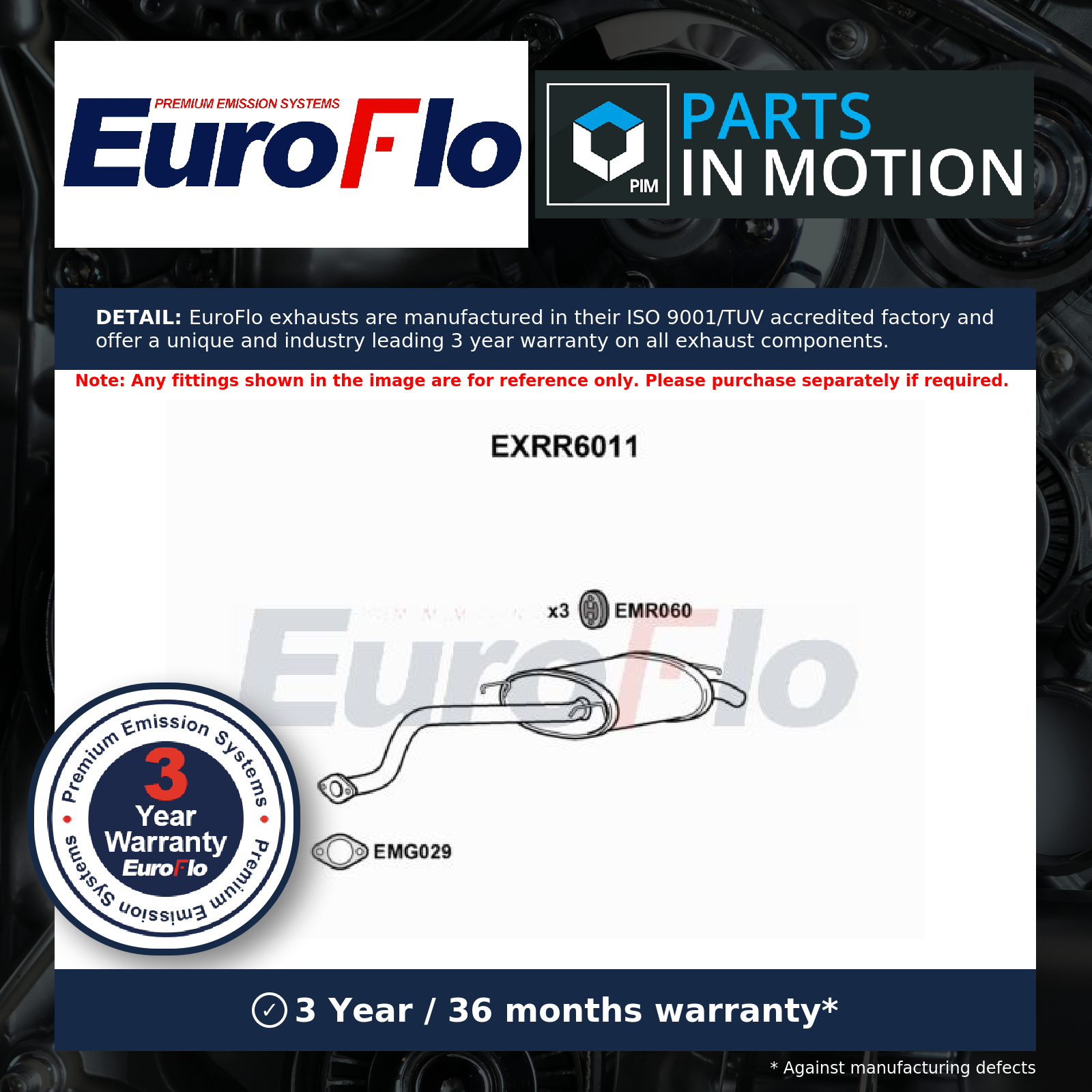 EuroFlo Exhaust Back / Rear Box EXRR6011 [PM1700486]