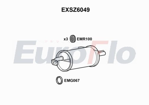EuroFlo EXSZ6049 Exhaust Back / Rear Box